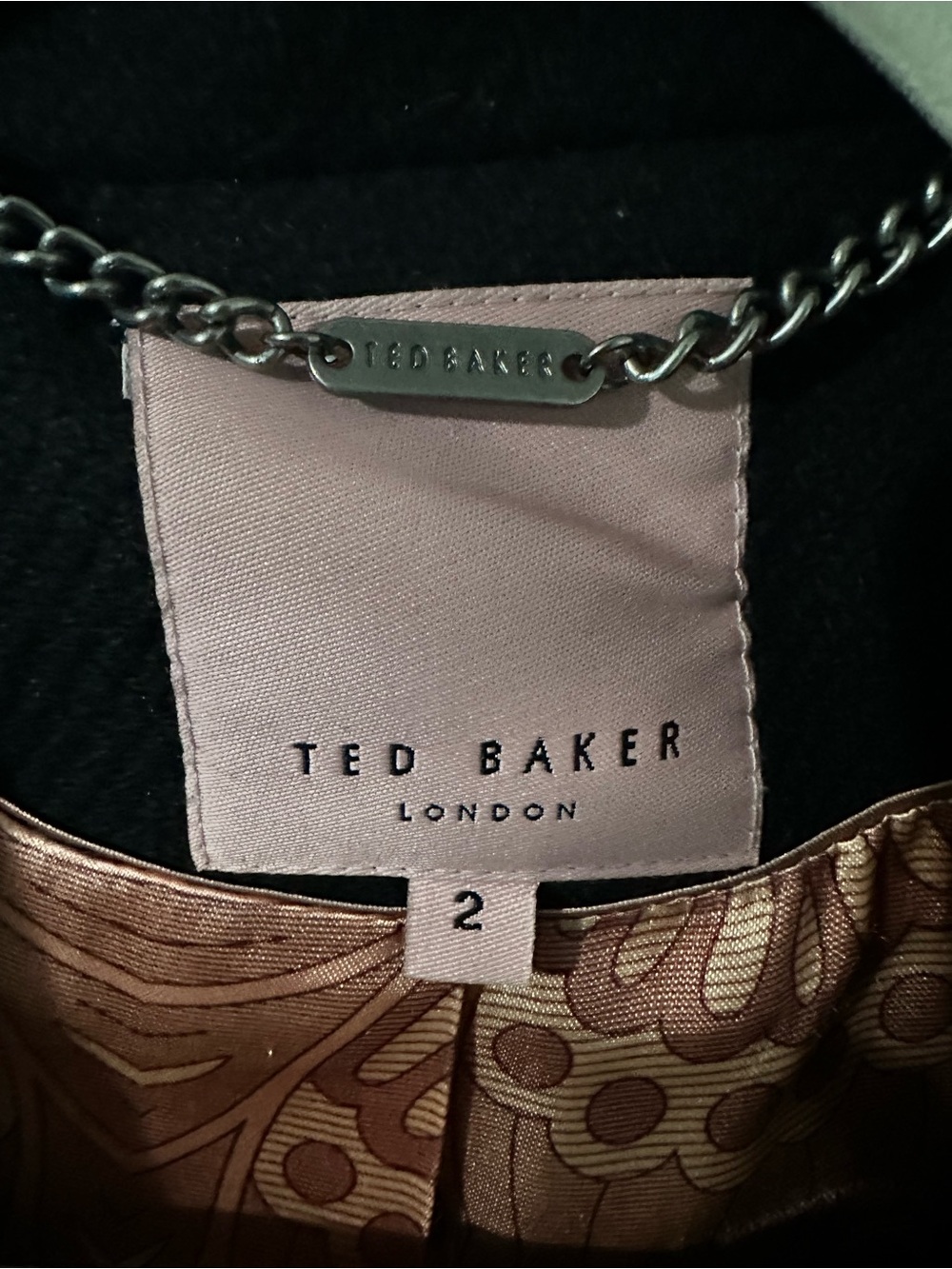 Ted Baker London Black Wool Belted Trench Coat Size 2 - Picture 4 of 10